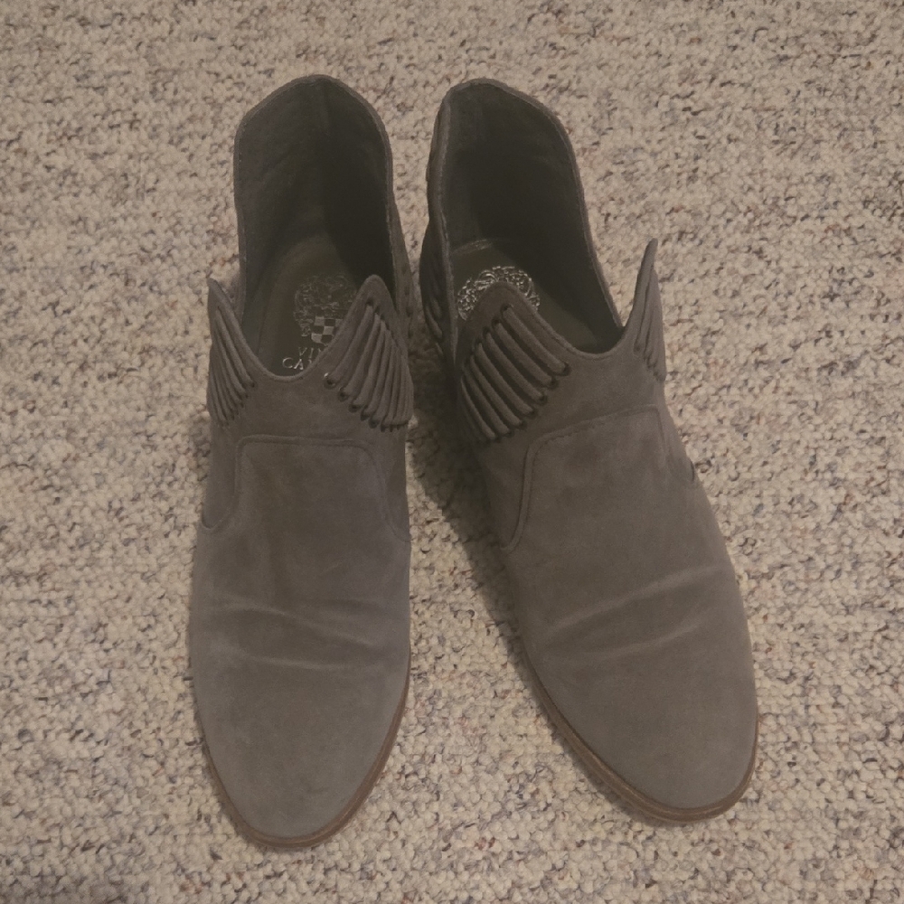 Vince Camuto Gray Suede Ankle Booties